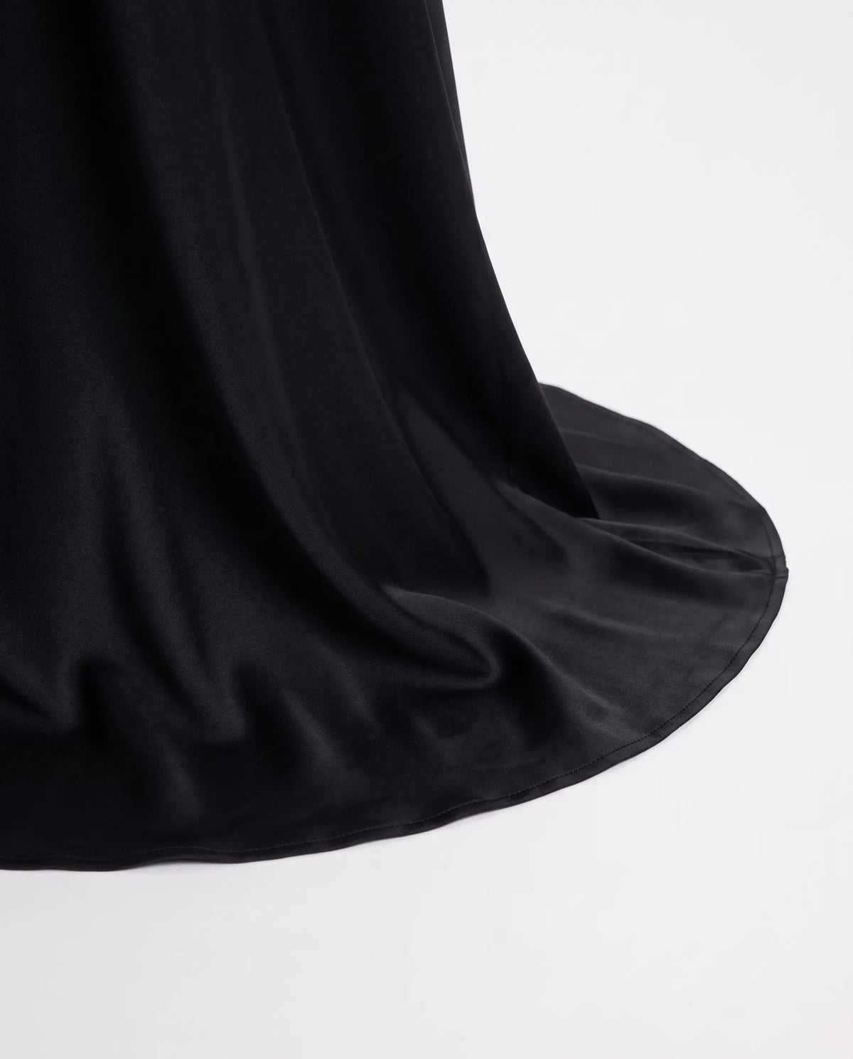 Florence Halter Neck Maxi Dress for Women - Backless Lace Waistband Summer Dress - Black — hem detail