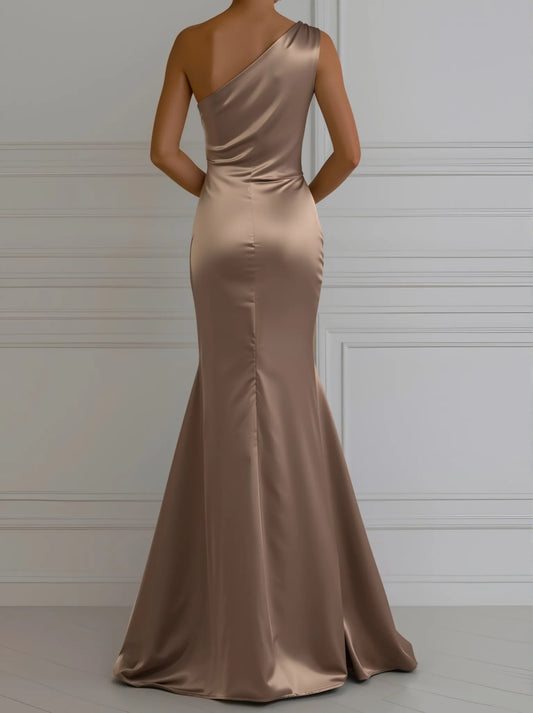 Gwendolyn Satin Maxi Dress — back