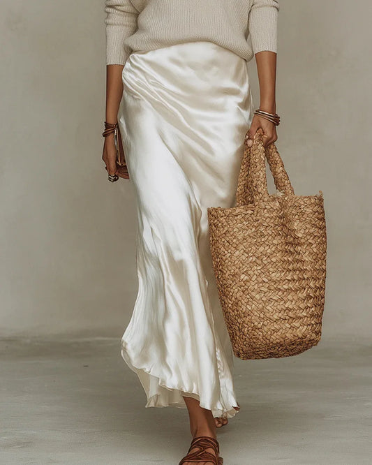 Hester Two Piece Maxi Set – White – front, alternate view