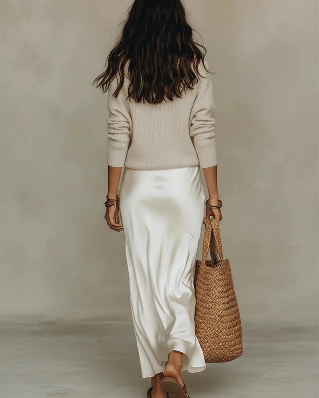 Hester Two Piece Maxi Set – White – back