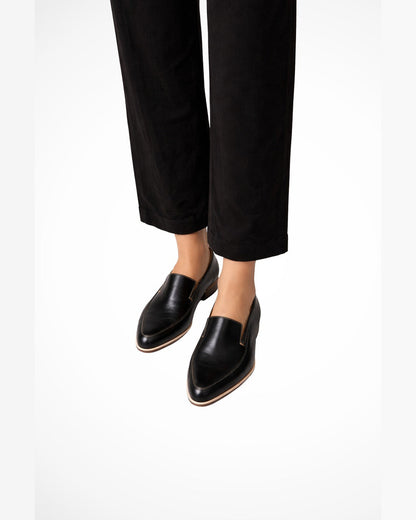 Apolline Pointed-Toe Flat Loafers for Women - Summer Loafers - Black