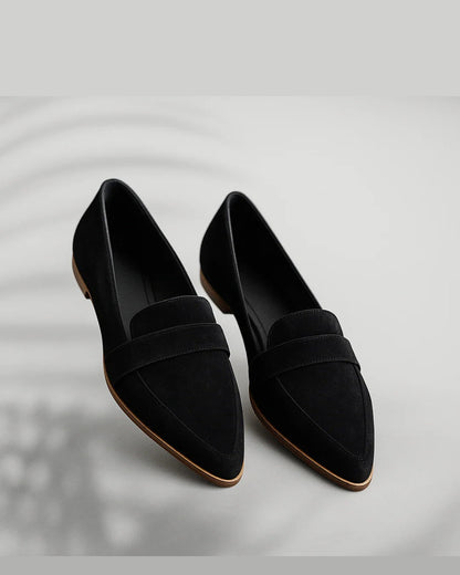 Apolline Pointed-Toe Flat Loafers for Women - Summer Loafers - Black