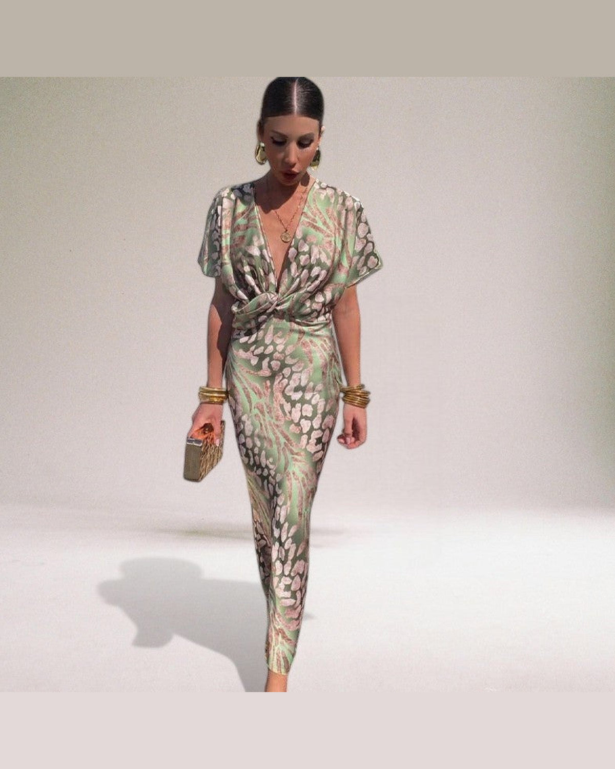 Eleanor Wedding Guest Maxi Dress for Women - Summer Dress - Light Green