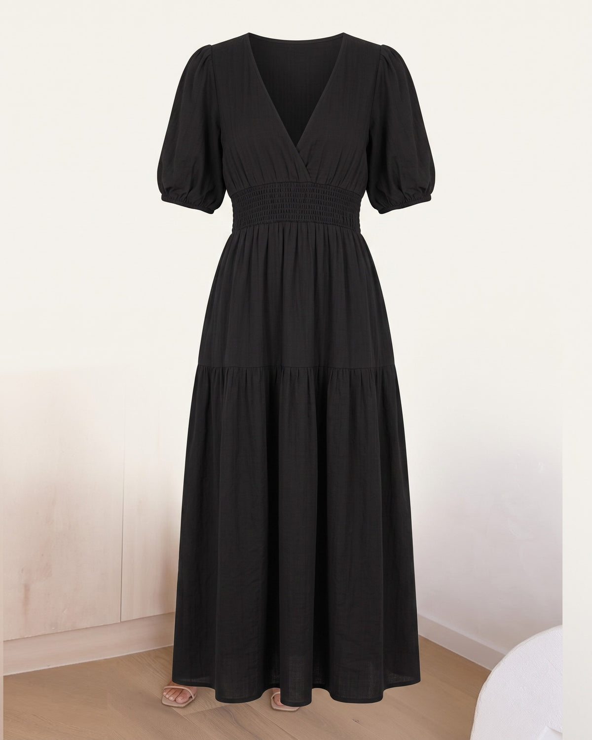 Katherine puff sleeve midi dress packshot