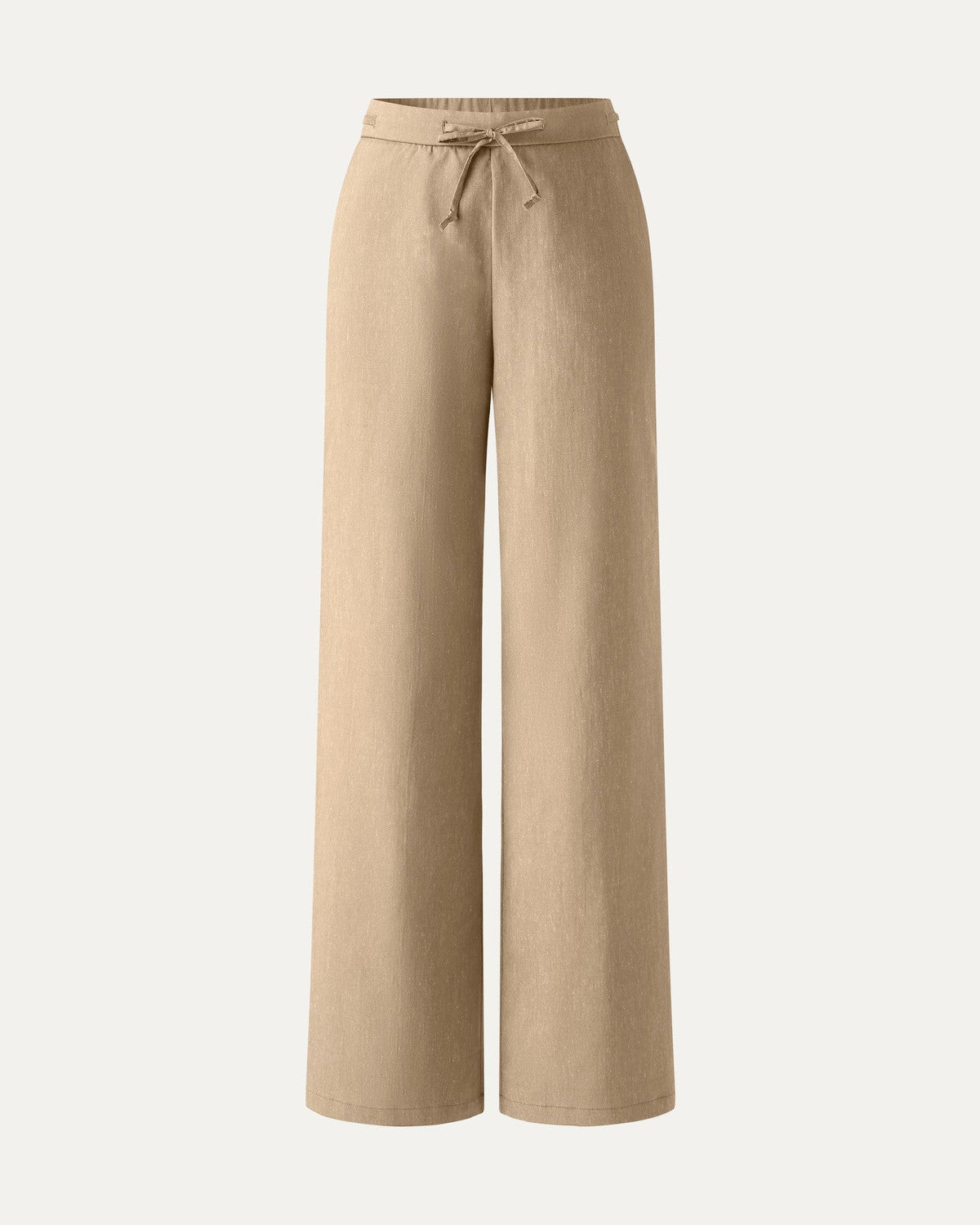 Nora Drawstring Pocket Wide Leg Pants for Women - Summer Pants - Khaki