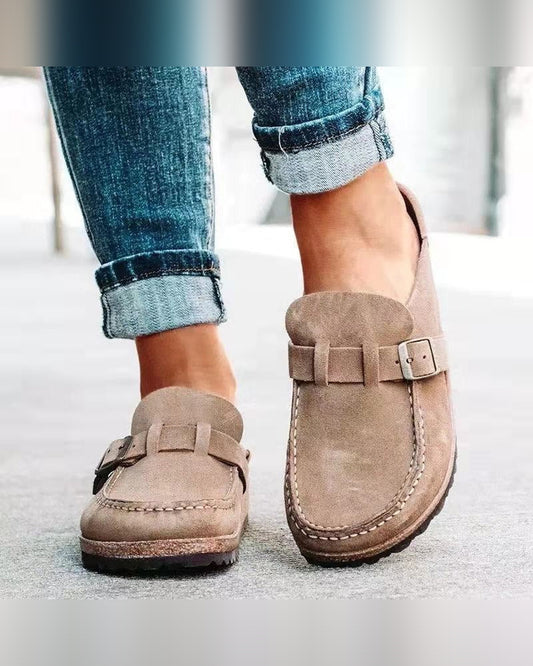 Ronja Arch Support Slip-On Clogs for Women - Cushioned Summer Clogs - Beige