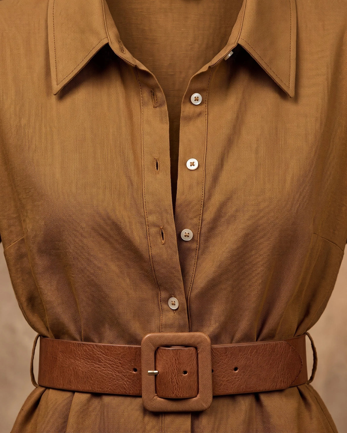 Amelia Belted Long Sleeve Maxi Dress — detail
