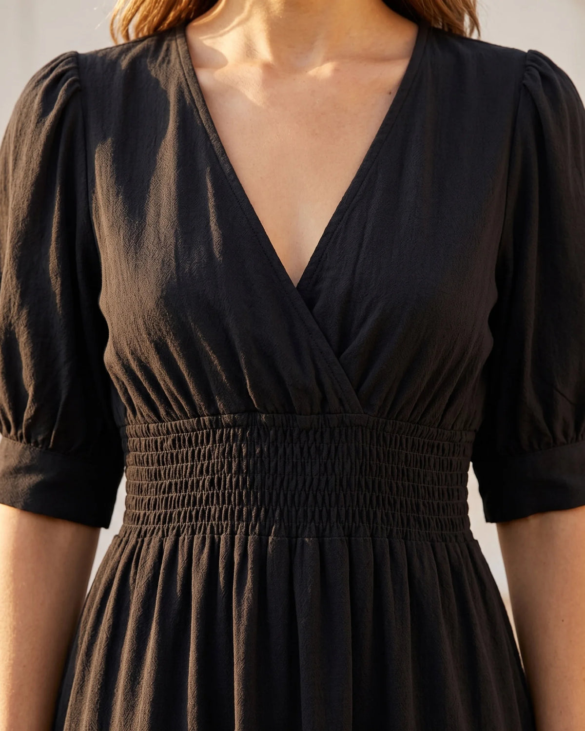 Katherine Puff Sleeve Midi Dress — detail