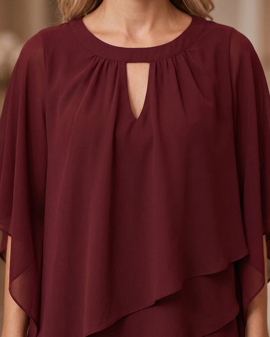 Seraphina Chiffon Layered Two Piece Set — detail