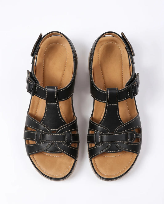 Adrienne Cut-Out Sandals — top view