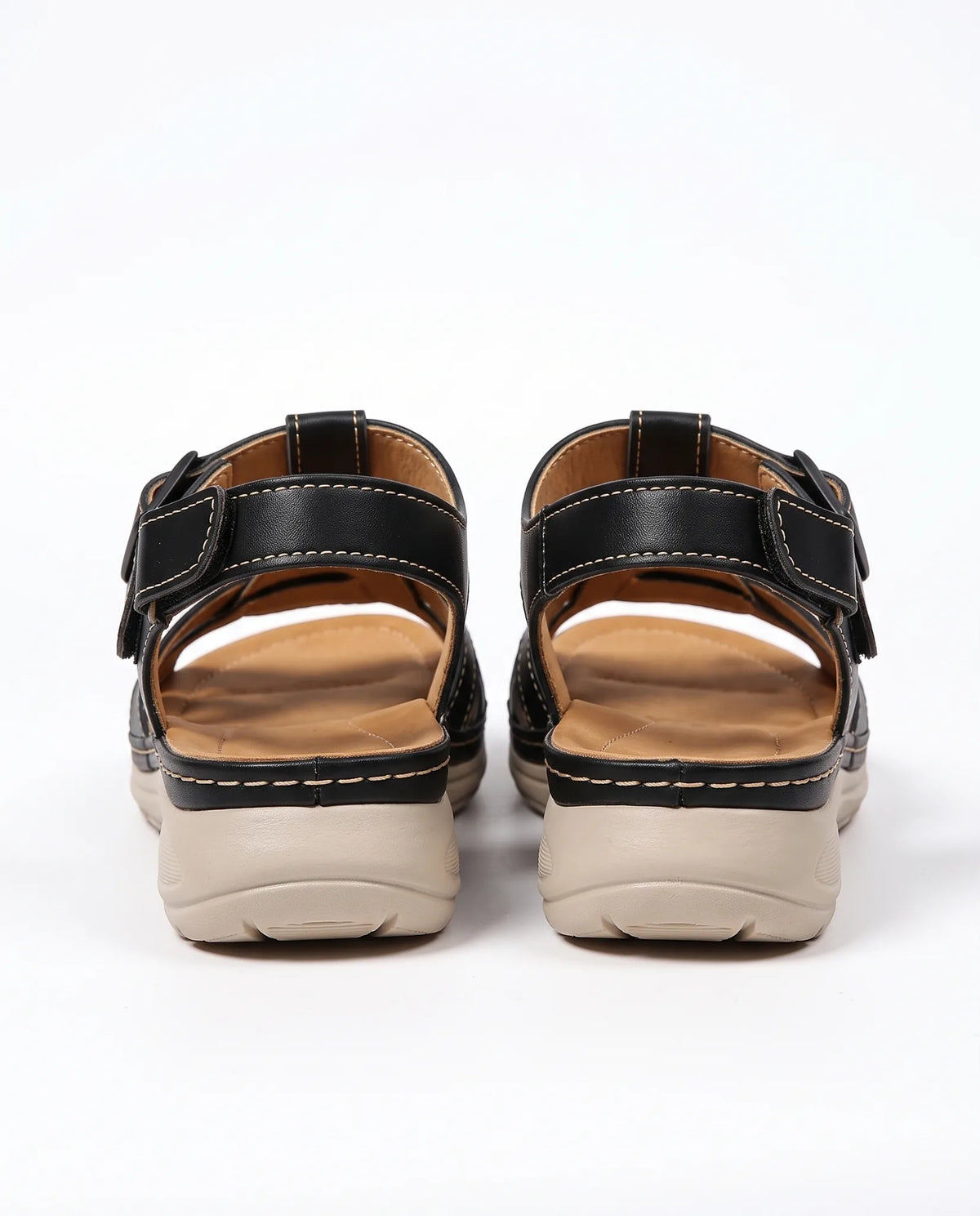 Adrienne Cut-Out Sandals — heel and ankle strap