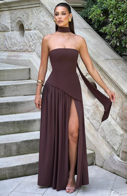 Margaux Strapless Corset Maxi Dress — styled