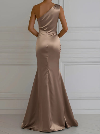 Gwendolyn Satin Maxi Dress — back
