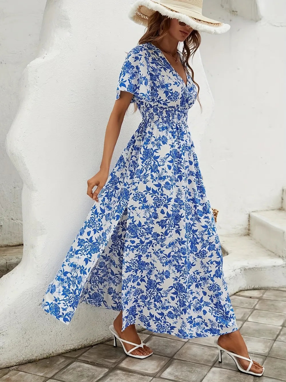 Johanne Floral Maxi Dress — full length