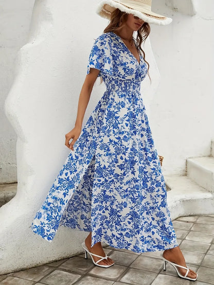 Johanne Floral Maxi Dress — full length