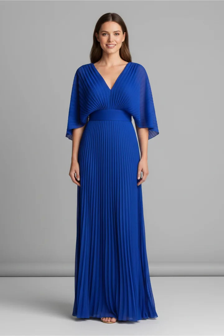 Karolina Pleated Maxi Dress — front