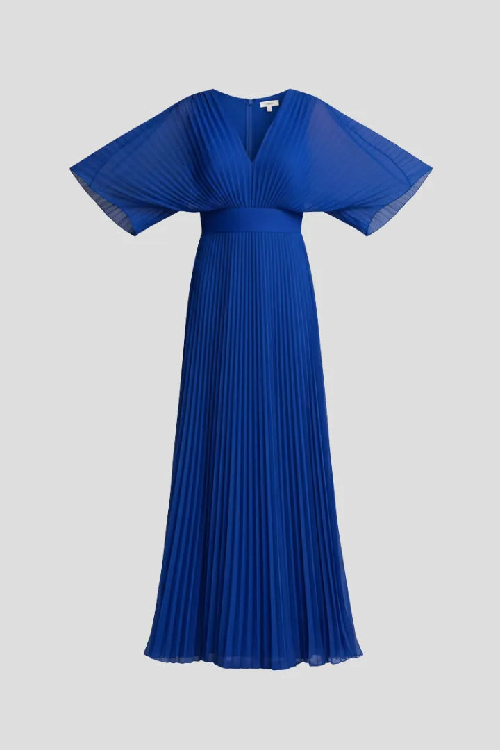 Karolina Pleated Maxi Dress — shown off the model