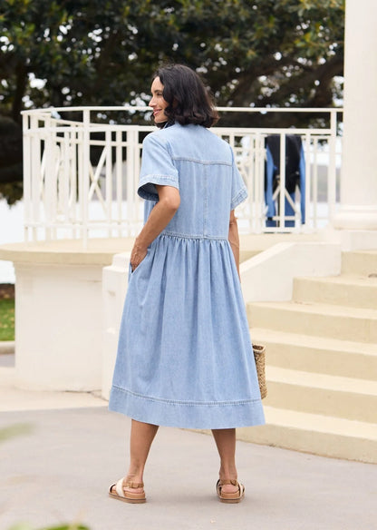 Lorelei Denim Shirt Dress — back