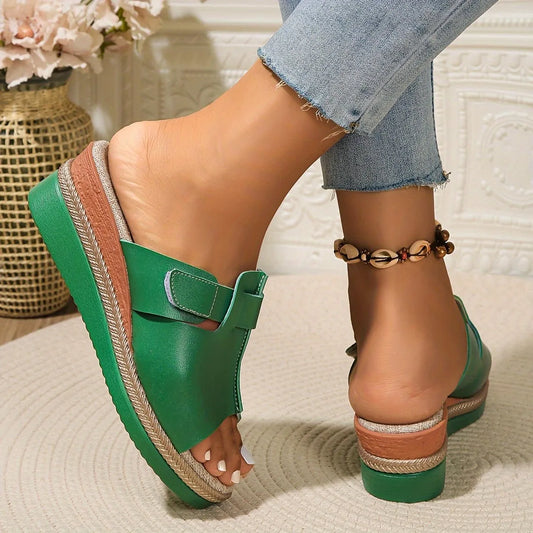 Petronella Comfortable Open-Toe Sandals — back