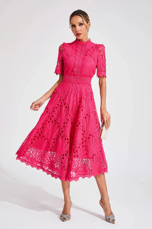 Romilly Lace Midi Dress — front