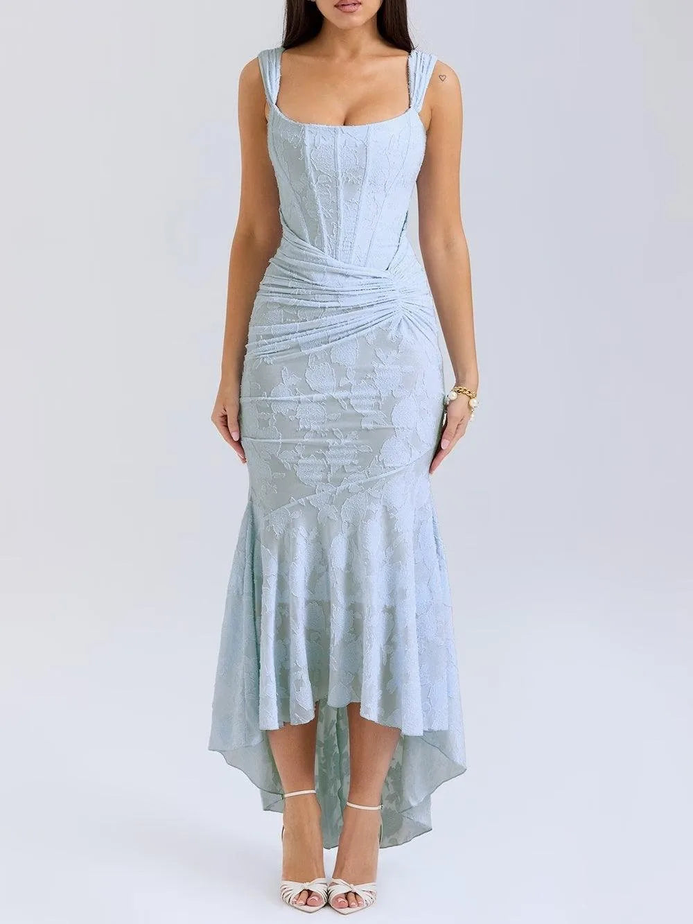 Vittoria Jacquard Maxi Dress — front