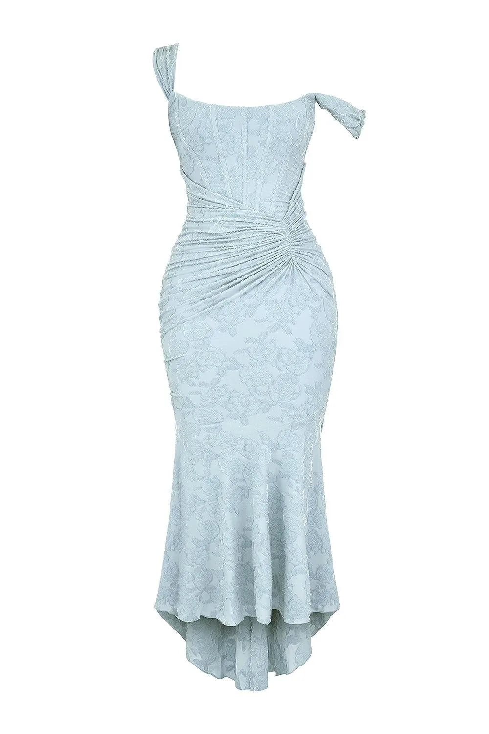 Vittoria Jacquard Maxi Dress — shown off the model, front