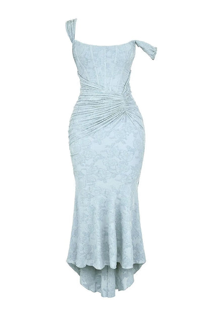 Vittoria Jacquard Maxi Dress — shown off the model, front