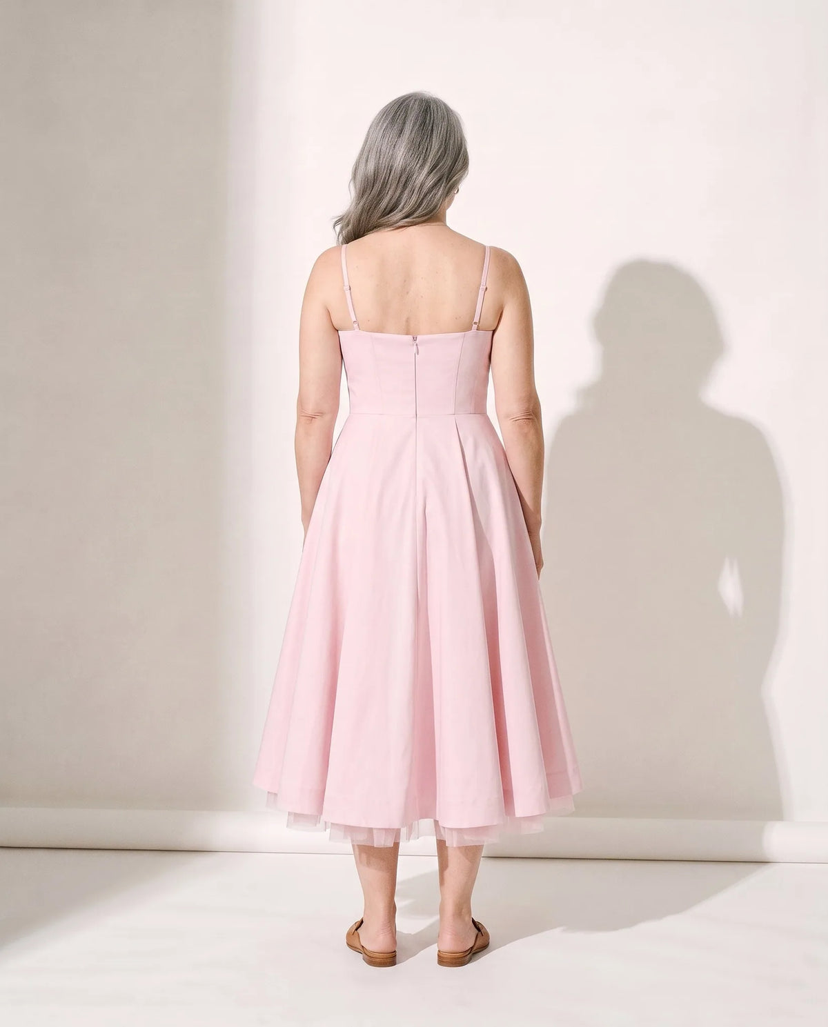 Susannah Corset Midi Dress – Pink – back
