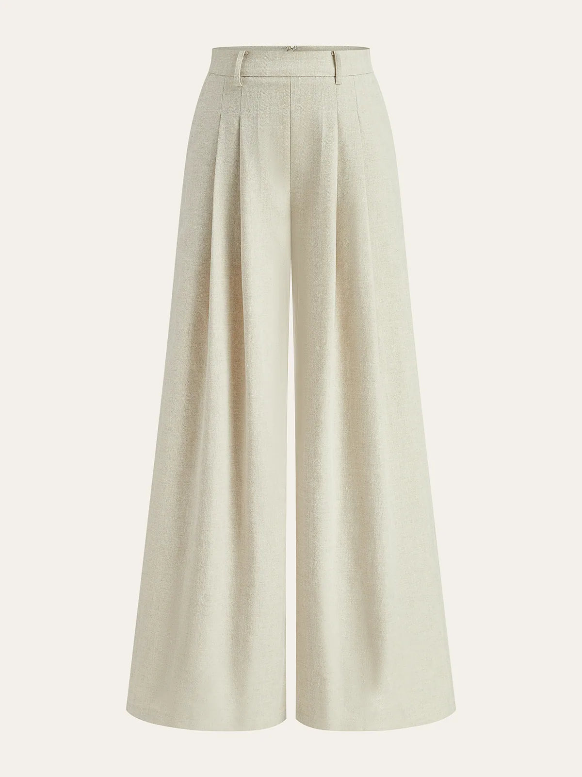 Quenby Wide Leg Trousers – Khaki – front